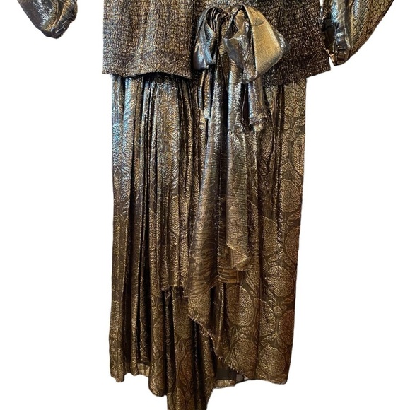 vintage 80s / 90s gold dress also inspired from the 20s very gatsby - Picture 5 of 9